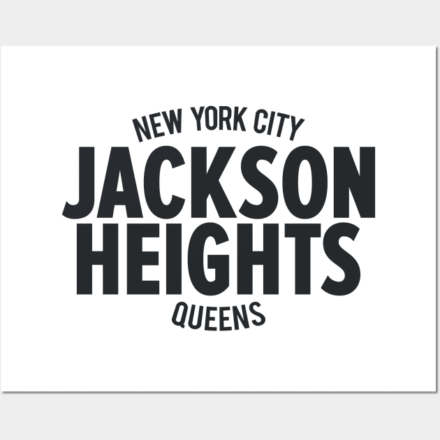 Jackson Heights Queens Logo - A Ode to a Community in New York Wall Art by Boogosh